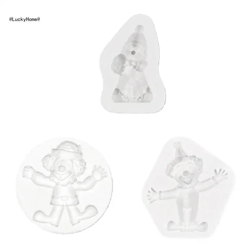 Halloween Clown Silicone Chocolate Mould Cake Decor Kitchen Baking Accessories 11UA