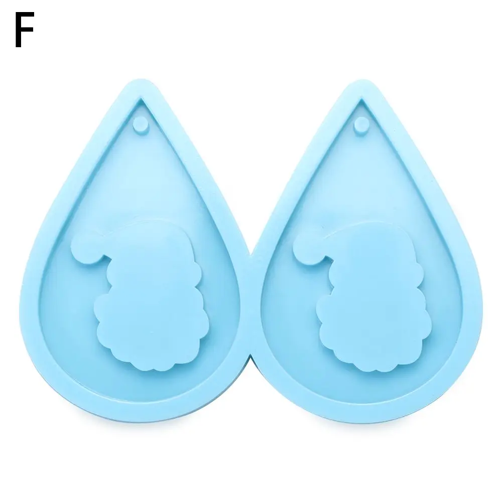Cetakan Resin Silikon Anting Gantung Kristal Epoksi UV Buatan Tangan Cetakan Resin Liontin Selamat Natal