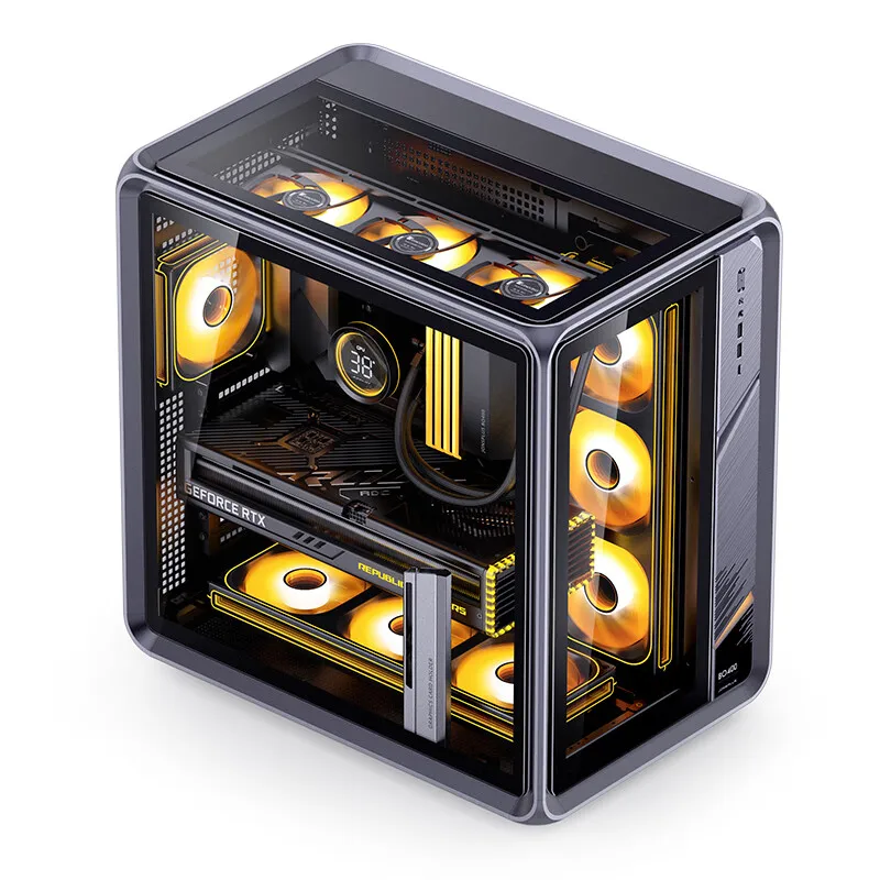 JONSBO BO400 ATX Aluminium Zeezicht Kamerbehuizing Driezijdig Transparant Host Ondersteunt 360-waterkoeling E-sport Game Machine-behuizing