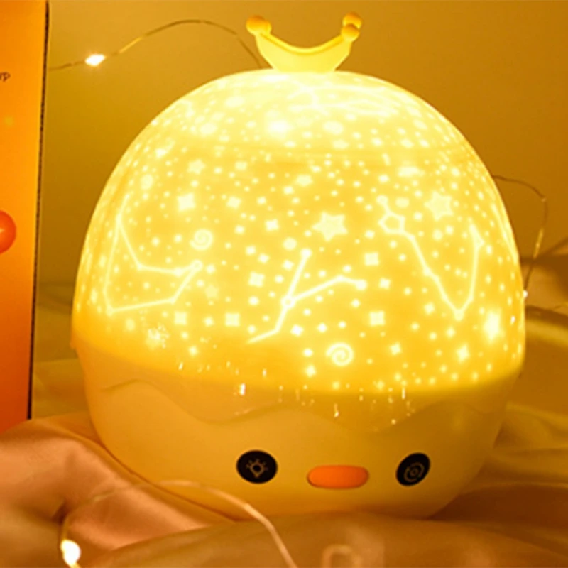 Chargeable Universe Starry Sky Rotate LED Lamp Colorful Flashing Star Lamp With BT Speaker Kids Baby Gift