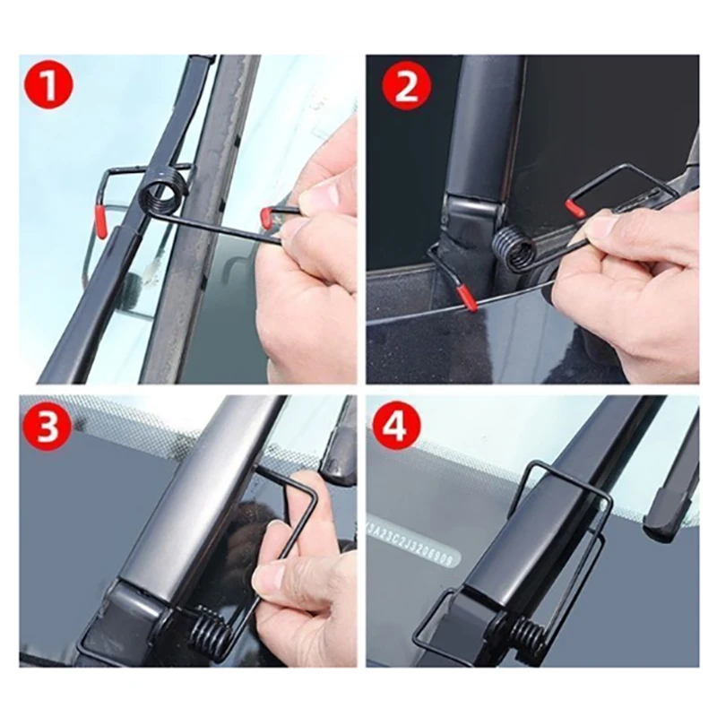 New Car Wiper Booster Spring Universal Intelligent Wiper Arms Alloy Rubber Windscreen Wipers Spring Auto Replaceable Parts Tools