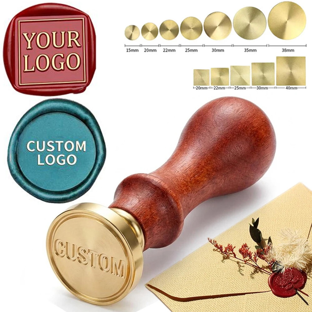 Customized Wax Seal Stamp Personalized Sealing Wax Stamps Head 15/20/25/30/40/50/60mm For Wedding Invitations Envelope DIY Craft