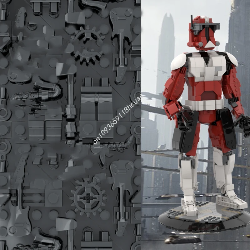 

820 шт. MOC UCS клон командир Фокс Звезда боевая архитектура DIY образование сборка Рождественский подарок строительные блоки