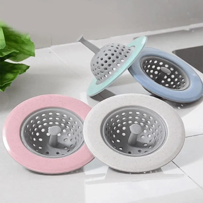 Silicone Sink Strainer Sieve Kitchen Sink Filter Sewer Strainer Stopper Drains Hair Catcher Waste Collector Bathroom Accessory