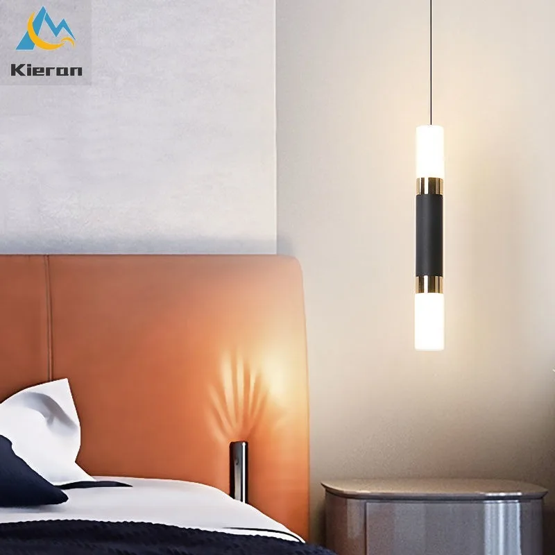 Modern Minimalism LED Chandelier Restaurant Bar Living Room Bedroom Bedside Pendant Lights Room Decor Cylinder Type Pendant Lamp