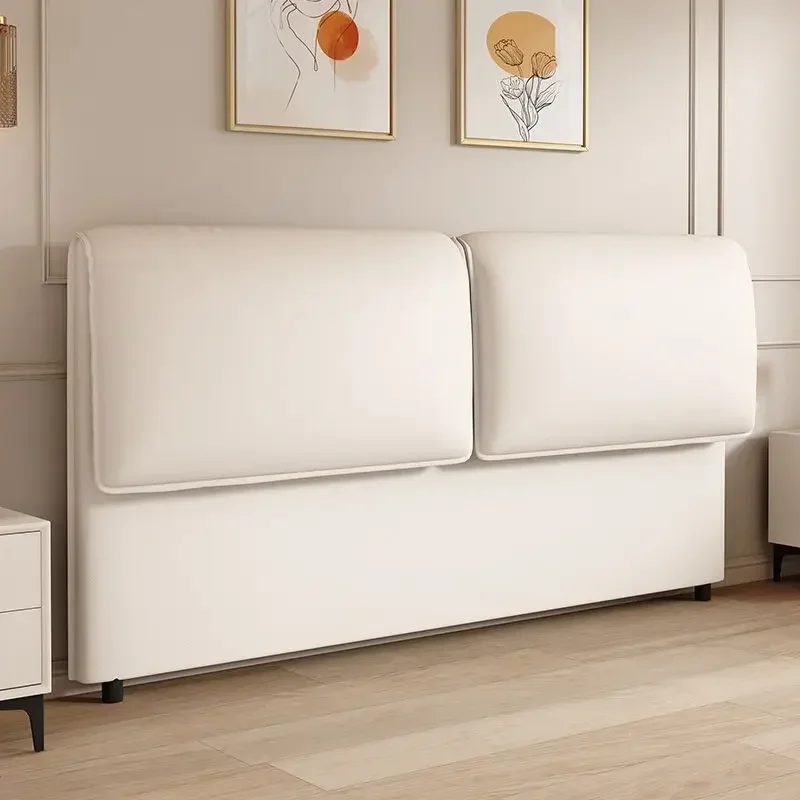 Respaldo de cama de tela de madera maciza de lujo ligero, piso de respaldo de cabecera, paquete suave ultrafino, compra individual, nuevo