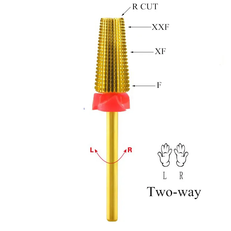 7.0 มม. 5 in 1 - Bits (ตัดตรง) เจาะเล็บ Bits อุปกรณ์แต่งเล็บเครื่องมือลบเจลเครื่องตัดบิต