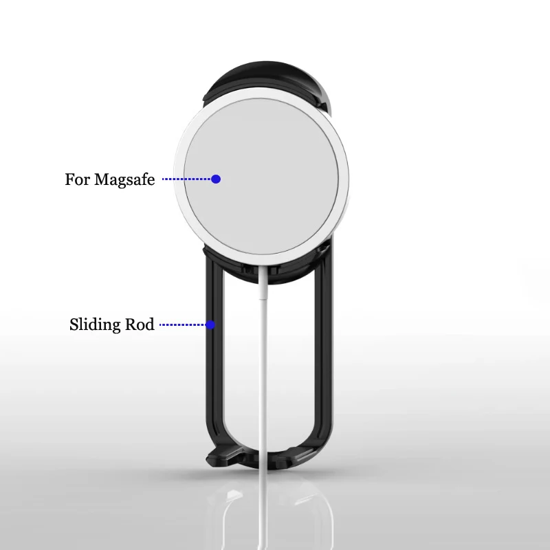 New U-shaped For Magsafe Wireless Charging Body Fixer Adjust Holder Base For Round Magnet Stand 17mm Ball Head Mount Accessories