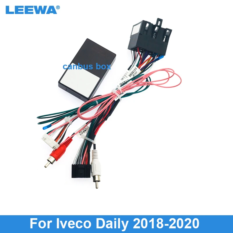 

LEEWA Car 16PIN Android Radio Power Cable Adapter With Canbus Box For Iveco (18-20) Audio Stereo Wiring Harness