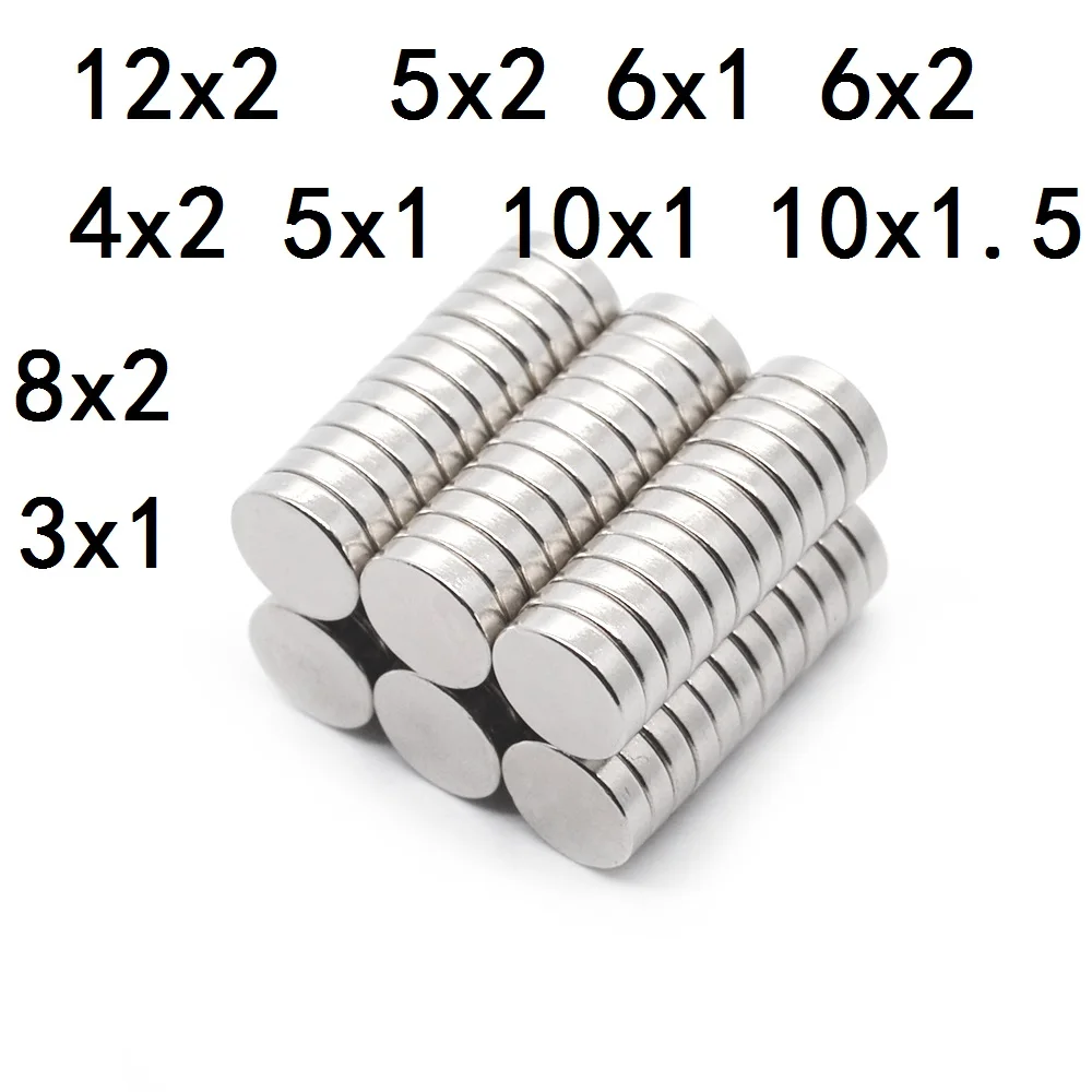 NEW 20 40 80 Pcs  12x2 6x1 6x2 4x2 5x1 Neodymium Magnet NdFeB Round Super Powerful Strong Permanent Magnetic imanes Disc 4x1 5x3