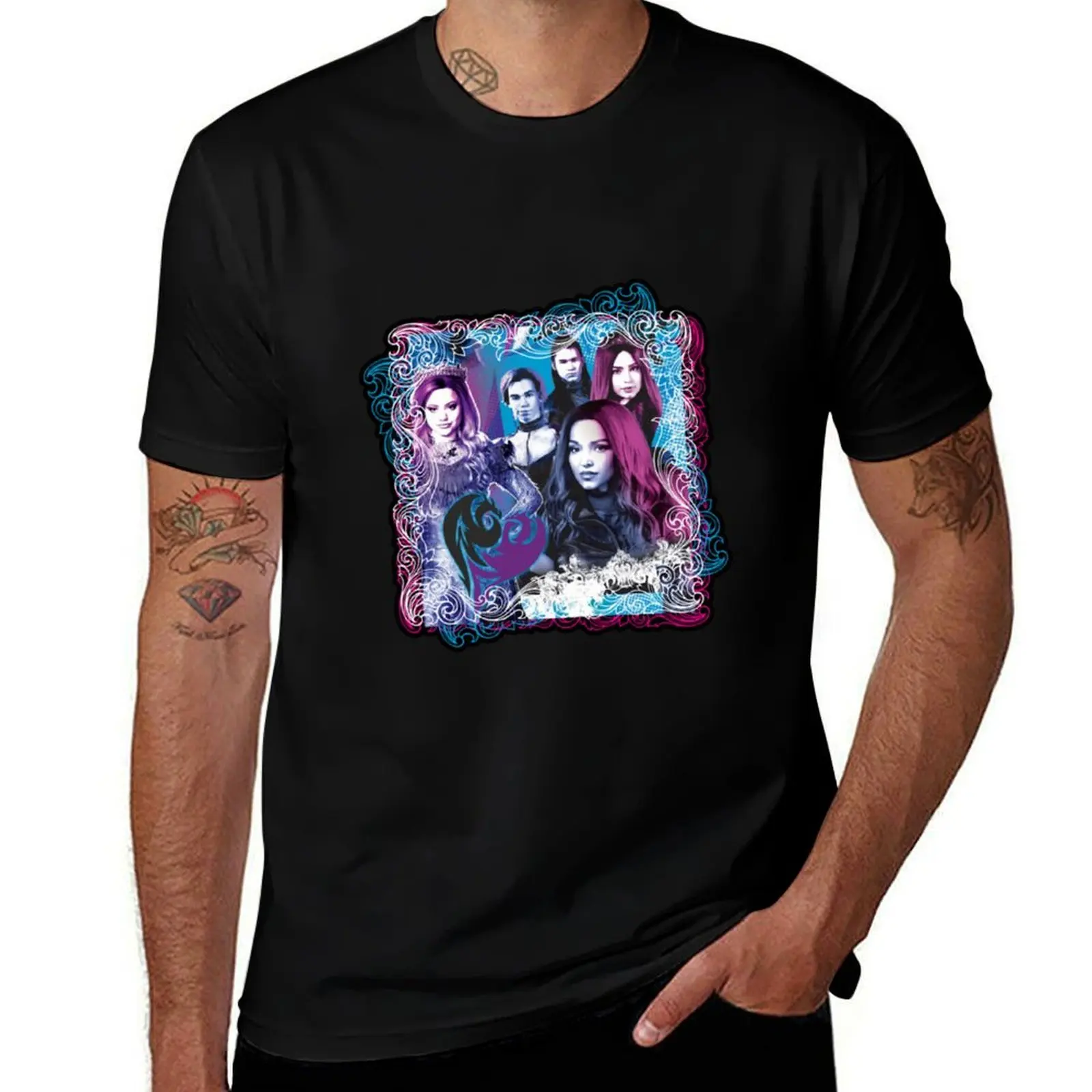 Audrey Mel Evie Carlos & Jake T-Shirt Anti-Fade Casual Tee Shirt T-Shirt