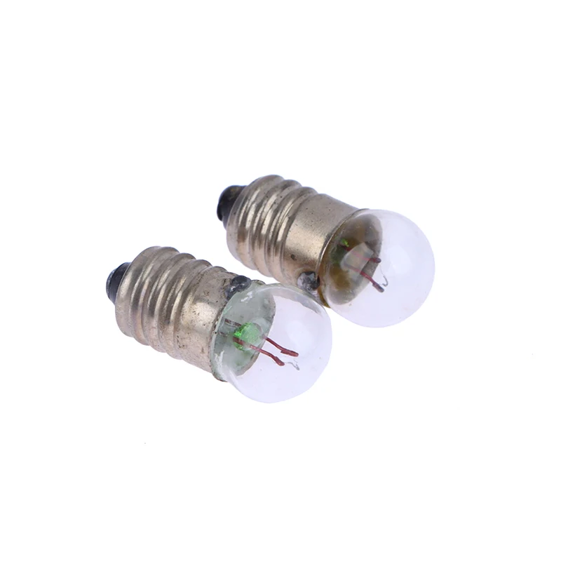 10PCS Home Miniature Round 1.5V 2.5V 3.8V Small Light Cannon For Student Experiment Small Light Bulbs Flashlight Bulb Beads