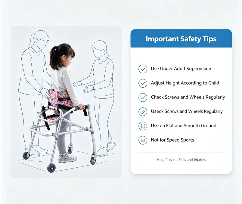 Children's Lower Limb Rehabilitation Walker Children's Four-wheeled Walker Assisted Training Walking Device Pedestrian Cerebral