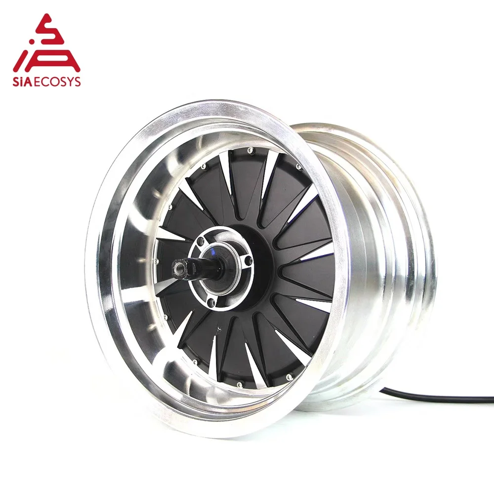 QS Motor 3000W V1.4 40H 48-72V 80-85 KPH High Torque 12x7.5inch DC Electric Motorcycle Motor Super Wide Rim Hub New Condition