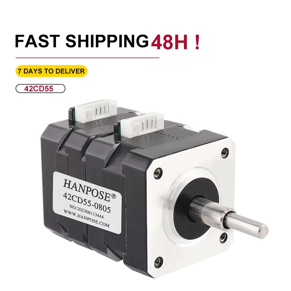 42CD55-0805 Double Layer Stacked 1.6A 270mN.m Nema17 Stepper Motor Forward Reverse Automatic Micro Stepping Motor CNC Milling