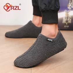 YRZL Winter Baumwolle Schuhe Männer Warm Slip auf Leichte Winter Hausschuhe Männer Plüsch Schlafzimmer Hause Baumwolle Loafer Männer Warme Schuhe