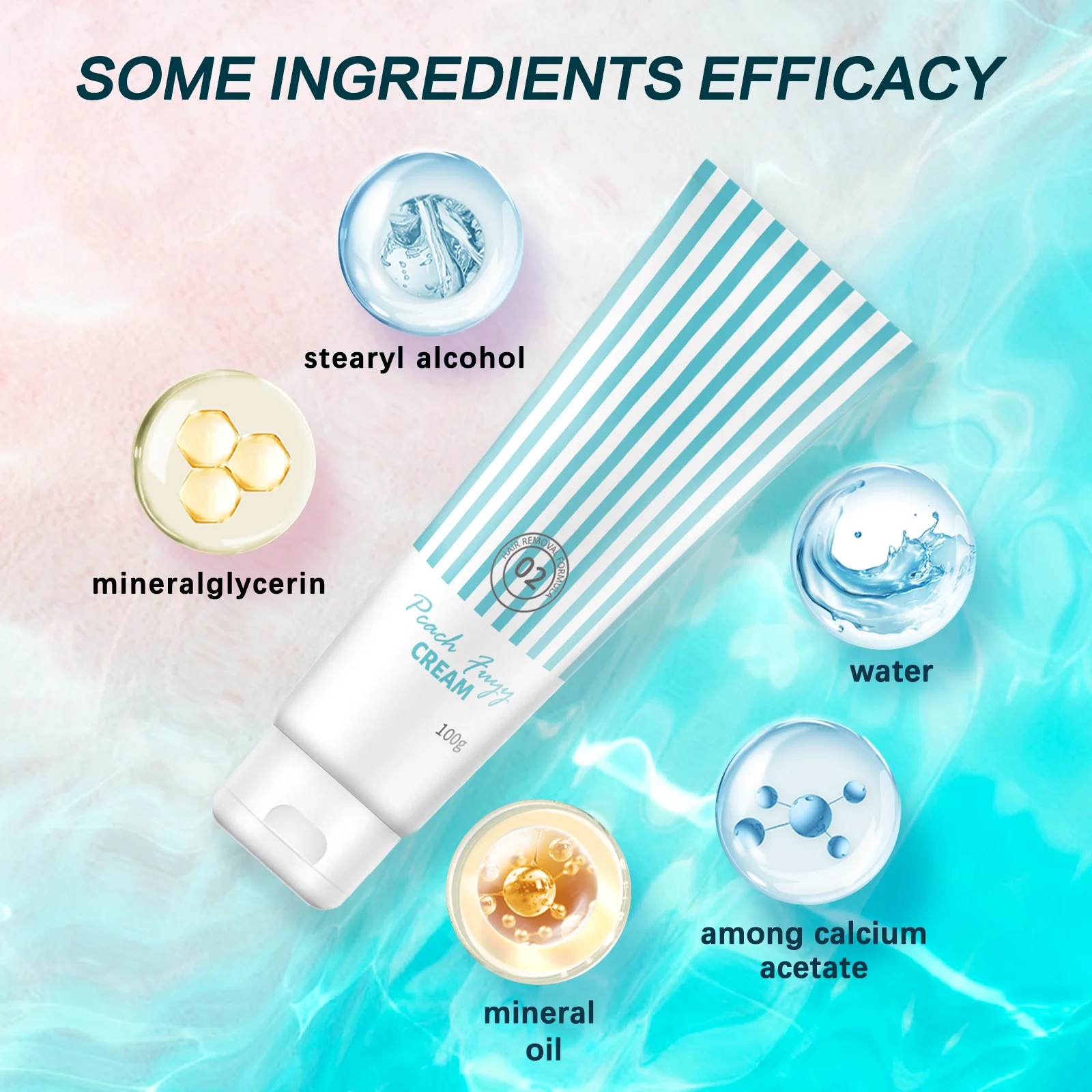 

Painless Hair Removal Cream 100g for Women, Gentle Formula for Face Lips Arms & Body, Silky Smooth & Easy to Use