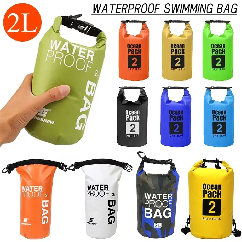2/3/5/10L PVC wasserdichter Trockensack, schwimmender Wasserbeutel, tragbare Aufbewahrungstasche für Bootfahren, Angeln, Rafting, Driften, Schwimmen, Camping