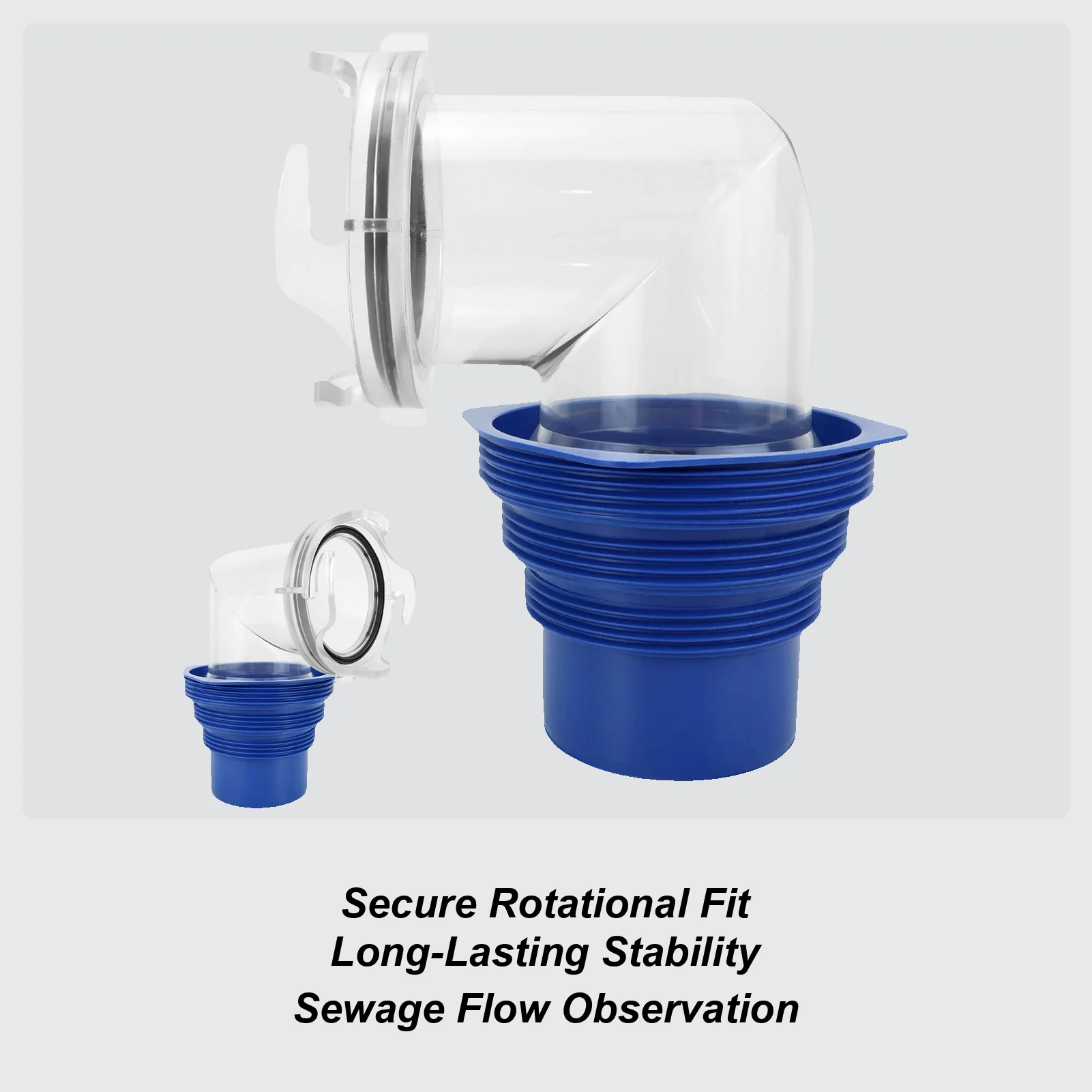 

Соединитель канализационного шланга для автодома Прозрачный колено для канализационных отходов с адаптером 4-в-1, соединитель для канализационного шланга для прицепа, колено 90 градусов для канализационного шланга для автофургона