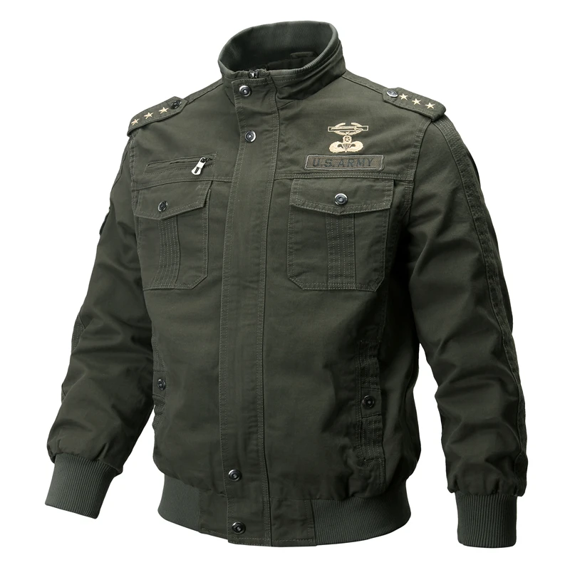 

Pop Tactical Jackets Men Winter Military Jacket Bomber Airsoft Jacket Coat Pilot Jacket Air Force Casual Cargo Jacket Men