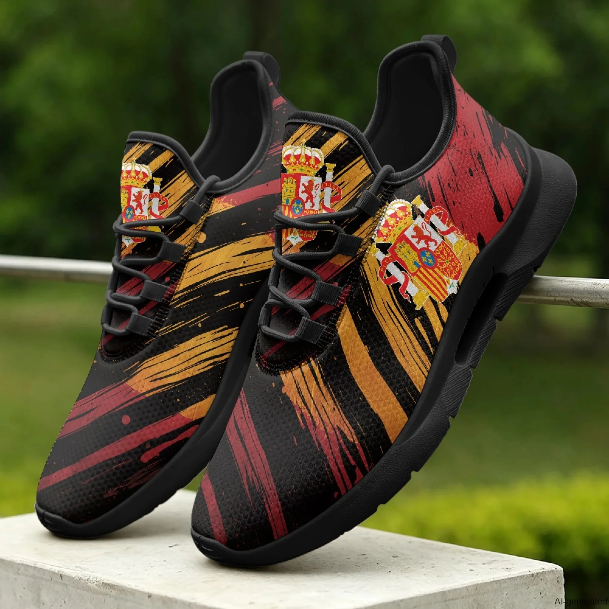 XIXIRIMIDO Tenis Feminino Lace-up Casual Shoes Nurse Sneakers Man Shoes Spanish Flag Women's Sneakers and Casual Shoes 35-48