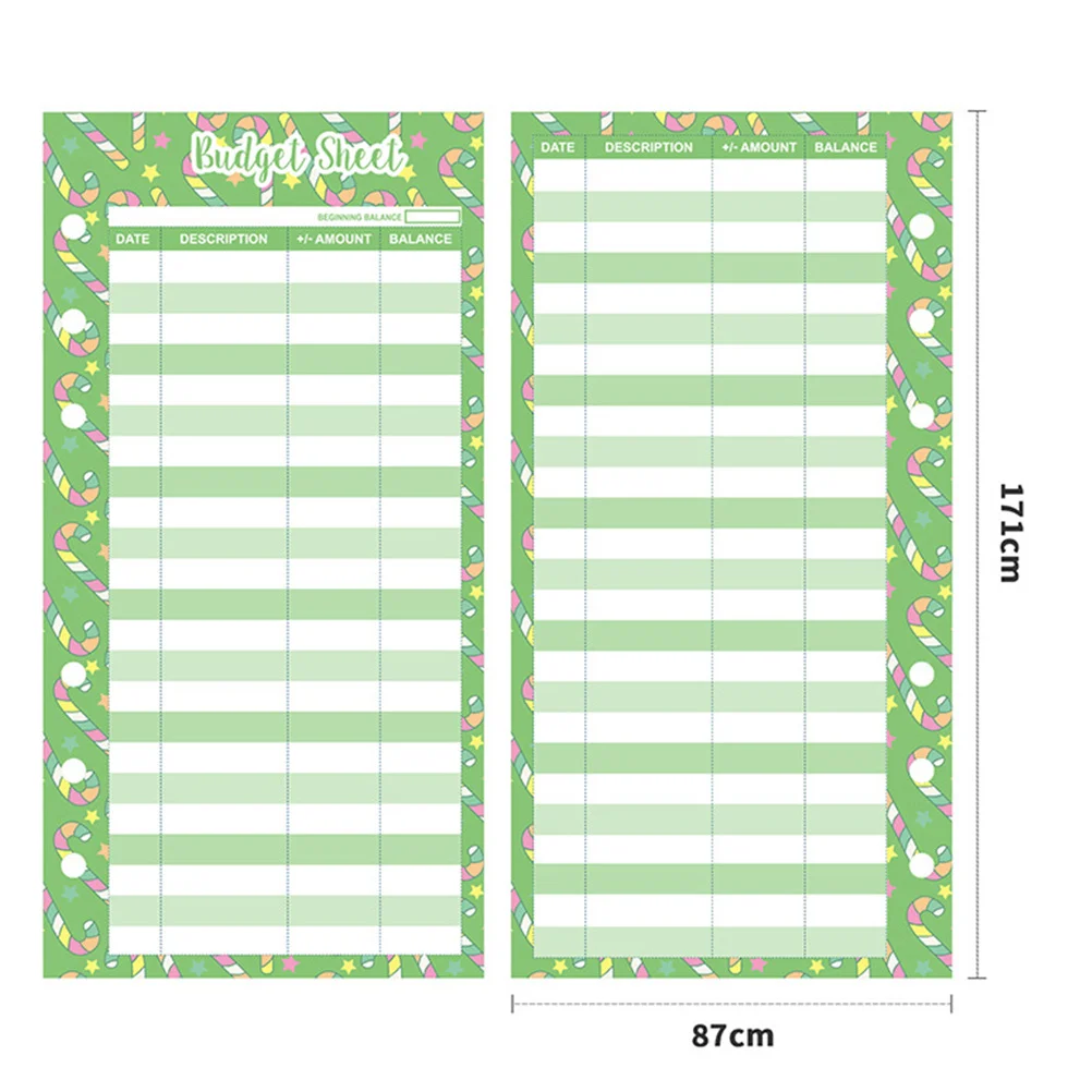 24 قطعة من بطاقات الميزانية المطبوعة بالحلوى، بطاقات الاستهلاك، أوراق الميزانية التجارية، منظم الأموال، تتبع النفقات للمنزل