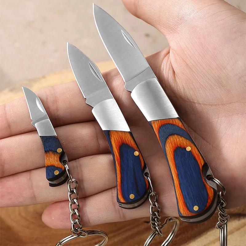 Large, Medium And Small 3 Sizes Portable Folding Knife Outdoor Camping Pocket Knife BBQ Cutter Meat Knives Mini Unpacking Knife