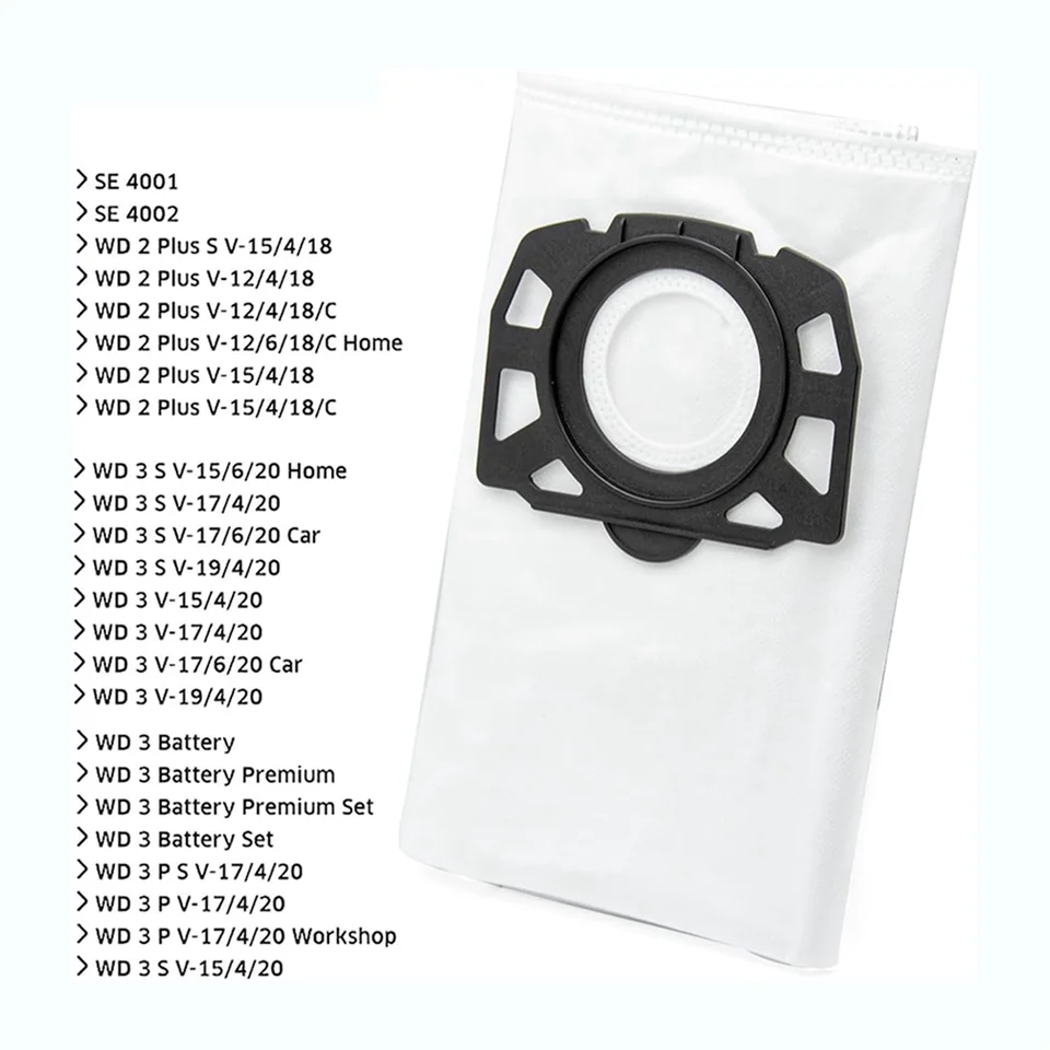 6 Staubbeutel + 2 HEPA Filter Für Kärcher WD2 WD3 WD3P MV3 – Ersatz Filter Staubsauger Zubehör