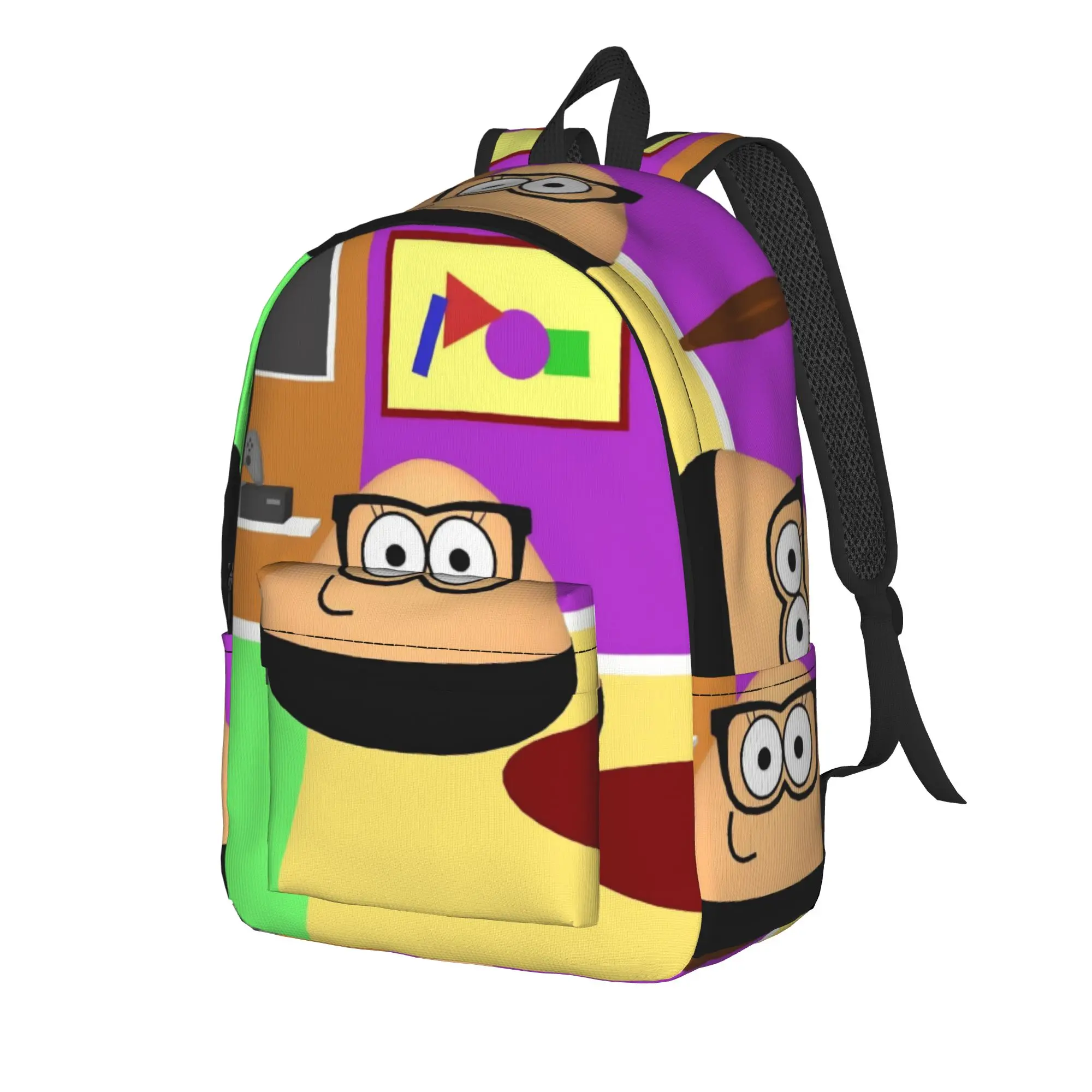 My Pet Alien Pou Classical Backpack Outdoor Student Business  Daypack for Men Women Laptop Canvas Bags