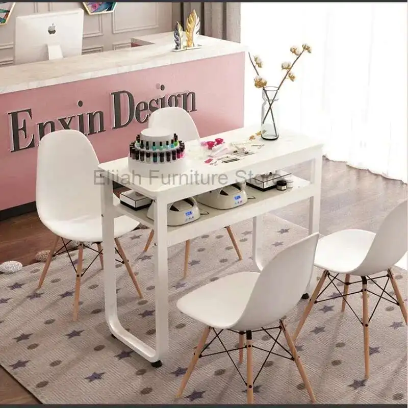 Women Beauty Makeup Manicure Table Designer Drawer Dressing Manicure Table Professional Nail Mesa Manicura Salon Furniture