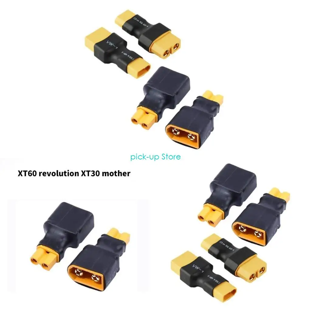 

Q5WA 4Pieces XT30 To XT60 Adapter Connectors Not Need Soldering For Drones Car