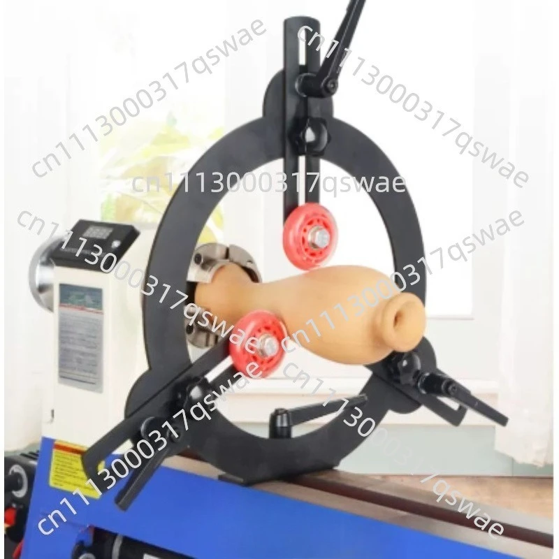 Three-Wheel Anti-Shock Woodturning Tool Woodworking Lathe Center Frame Round Workpiece Support Stable Base For Crafting