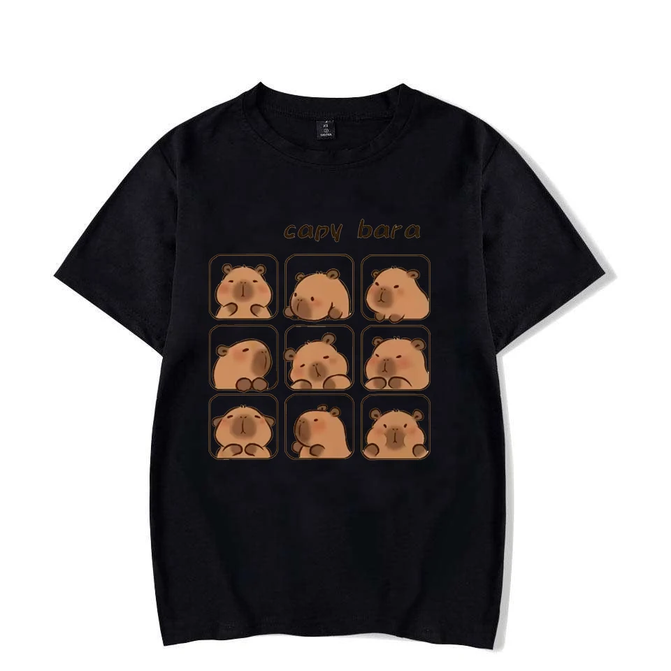 

2025 Capybara T-shirt Man 's and Women's Sports and Leisure Comfortable T-shirt Man S Women's Harajuku Japan Fun Clothing