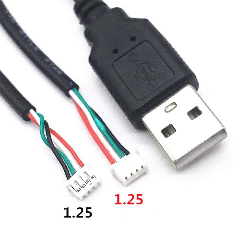 Usb Naar Mx1.25 Terminal Wire Usb Naar 1.25Mm 4pin Dubbel Afgeschermde Data Kabel Usb Touchscreen Moederbord Verbindingskabel