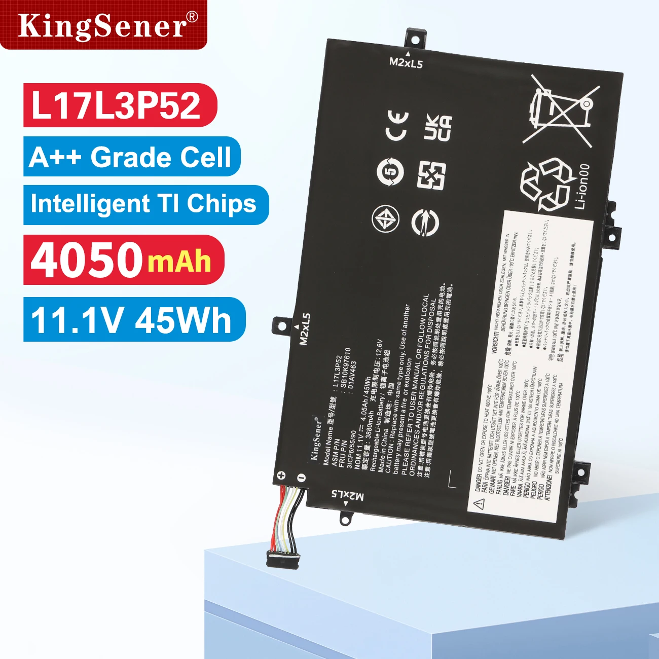 

KingSener L17L3P52 L​17L3P51 Battery For Lenovo ThinkPad L470 L480 E480 E580 L580 L590 Series L17C3P52 01AV466 01AV463 L17M3P53