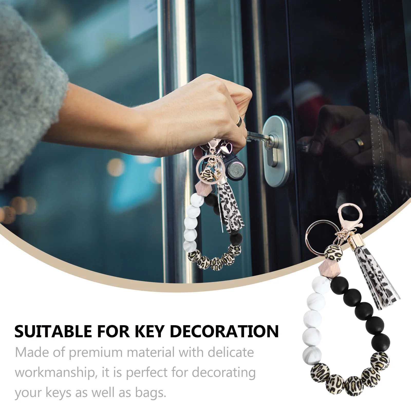 

Wooden Bead Anti- Ring Bracelet Flexible Durable Rope Chic Colors Wristlet Perfect Gift for Mothers Fathers Valentines