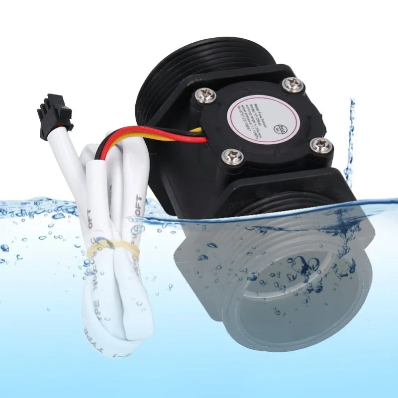 Water Flow Sensor For Swimming Pool Hall Turbine Flowmeter 47mm YF-DN40 DC 3.5-24V