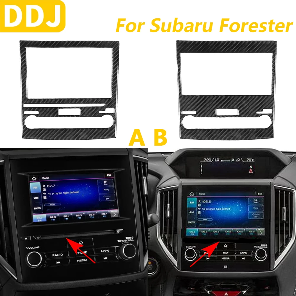 

For Subaru Forester 2019-2024 Carbon Central Control Navigation Screen Radio Panel Cover Trim Car Accessories Decoration Sticker