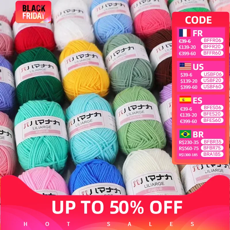 25g Soft Milk Cotton Anti-Pilling High Quality Knitting Yarn 4ply Cotton Yarn For Crochet Scarf Sweater Hat Doll Craft