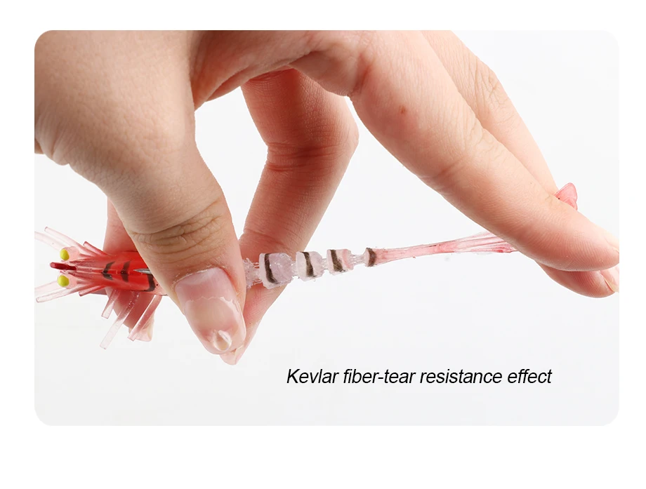 FJORD Heißer Viele Abschnitt Garnelen Klassische Flexible Garnelen 6.5/12.5/17g Angeln Lockt Weicher Köder Bionische Köder blei Haken FishingTackle – Detail 6