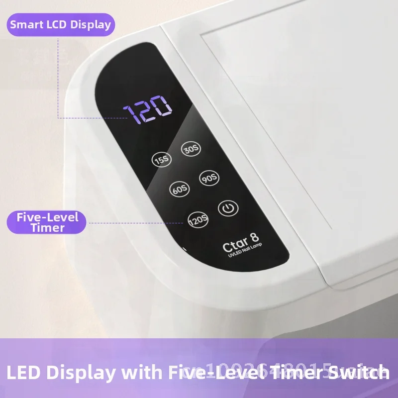 Lampe à ongles haute puissance pour photothérapie des mains Non noire à séchage rapide, grand espace, lampe à oreiller pour les mains, Machine à vernis à ongles blanc