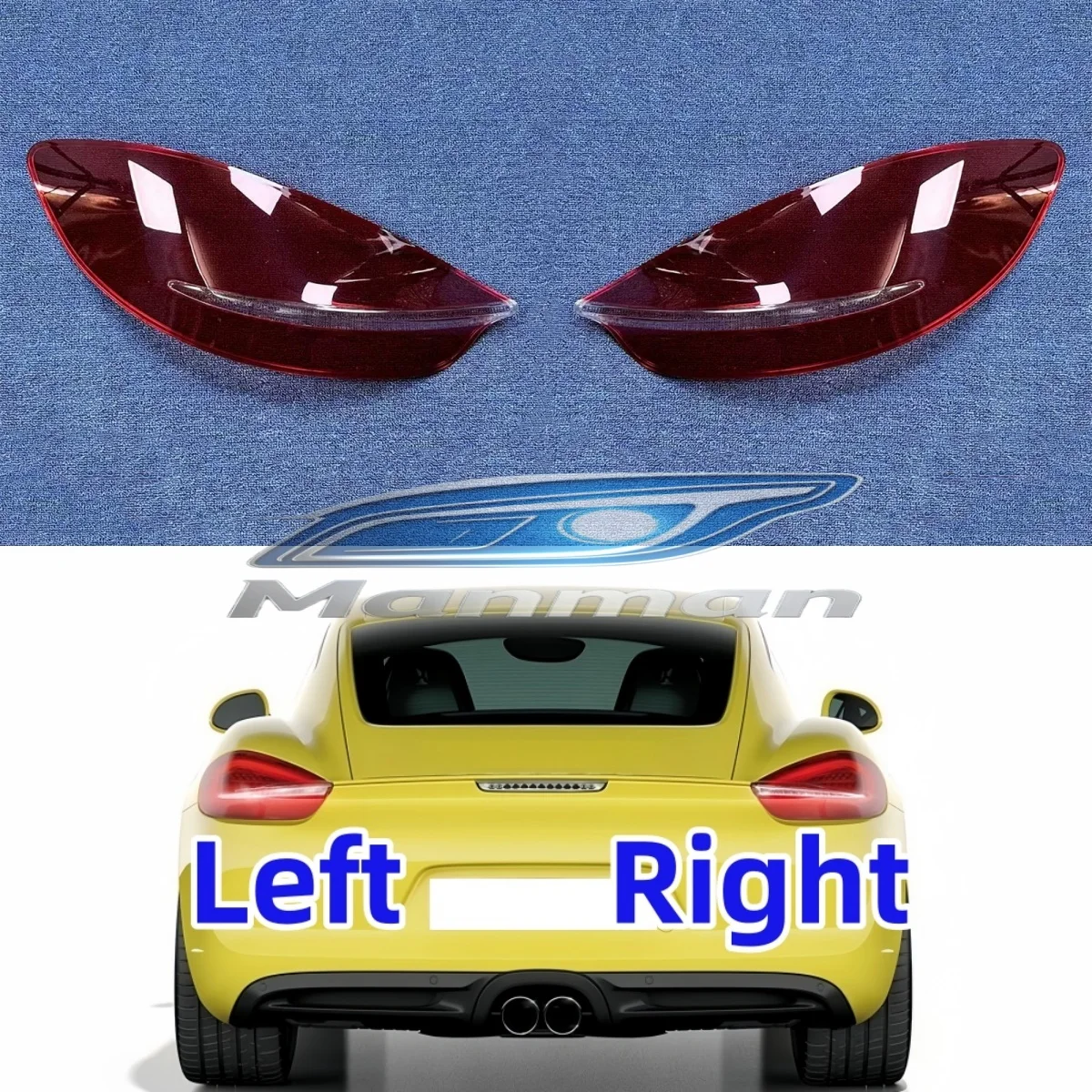 For Porsche Cayman 981 GTS Boxster 2014 2015 2016 Rear Tail Lamp Cover Signal Stop Light Mask Shell Replace Original Lampshade
