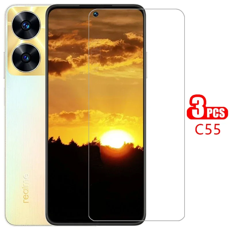 protective tempered glass for realme c55 screen protector on realmec55 c 55 55c phone film glas realmi relme ralme reame real me