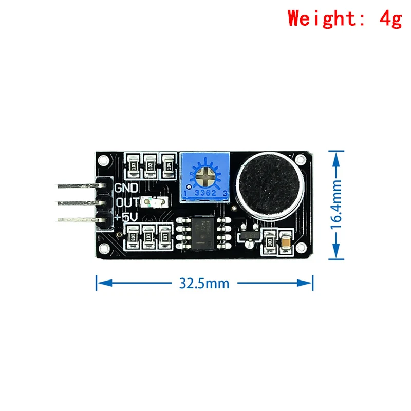 1/5 Stuks Geluidssensor Module 3 Pin Voice Geluidsdetectie Sensor Versterker LM393 Electret Microfoon DIY Kit