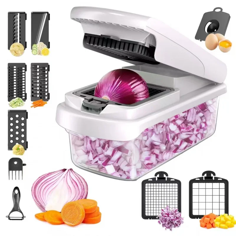 

multi-purpose Mandoline Fruit Vegetable Cutter Onion Dicer Veggie Slicer Vegetable Chopper US Inventory Free Shipping