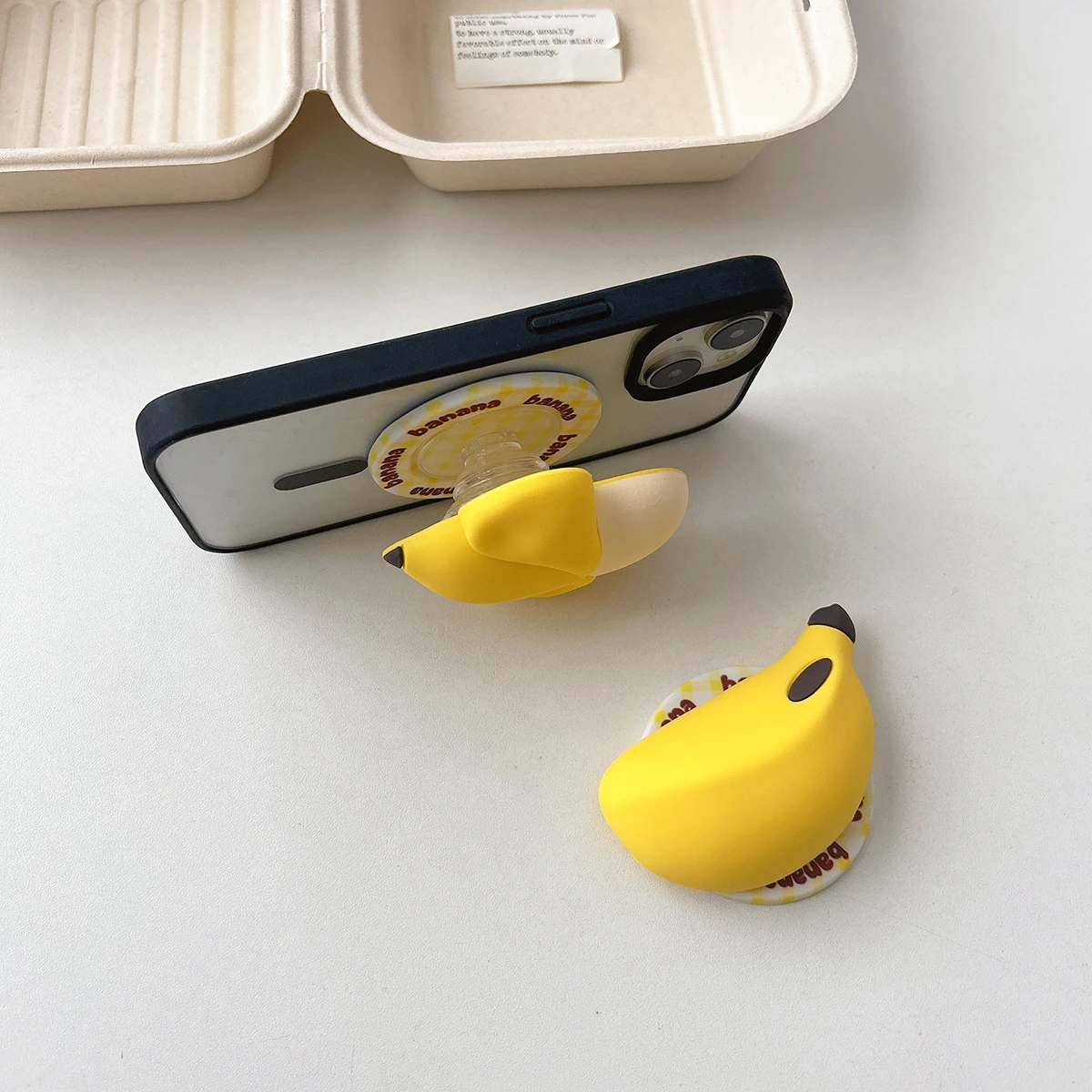 

Милый желтый магнитный держатель-банан поддерживает магнитный настольный держатель для телефона, держатель типа ручки для чехла для беспроводной зарядки iPhone
