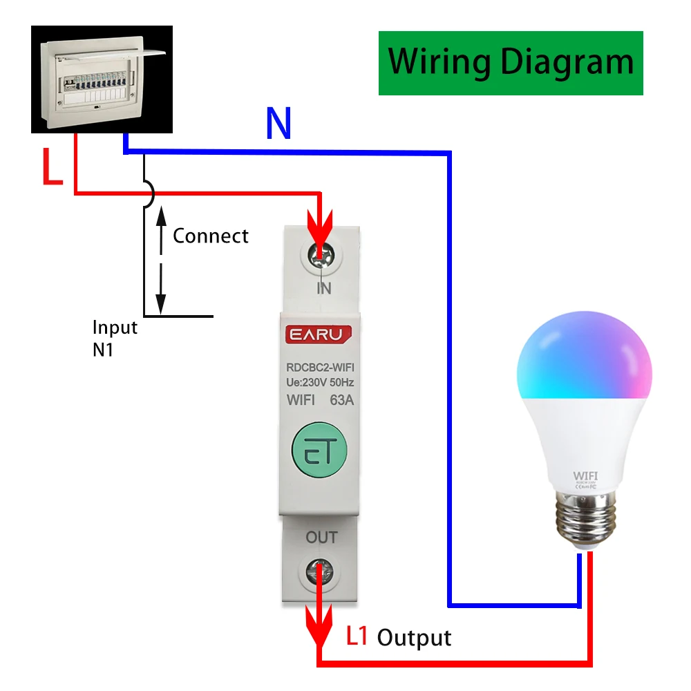 Imagem -04 - Ruído Trilho Wifi Inteligente Medidor de Energia Consumo de Energia Kwh Medidor Interruptor Interruptor do Temporizador Tempo Interruptor Voltímetro Relé para Casa Inteligente 1p