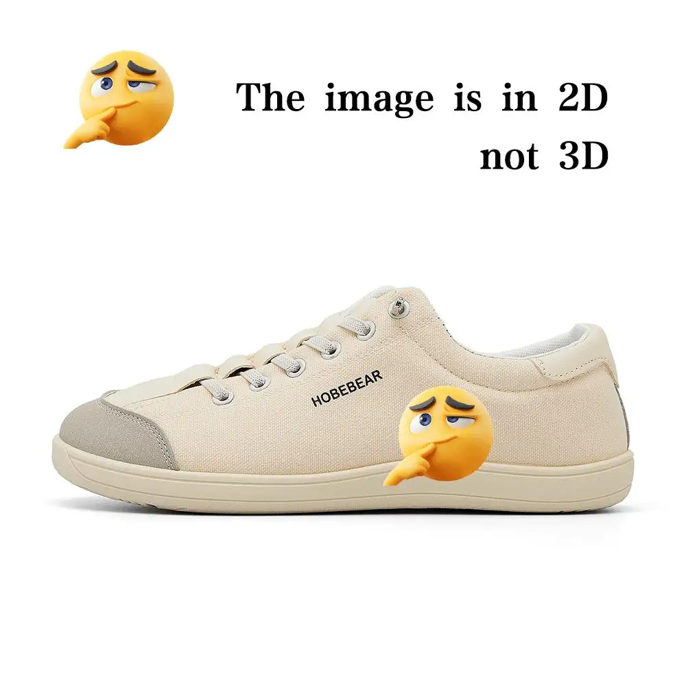 

Spring and autumn breathable slip-on canvas shoes, casual sneakers, white shoes, wide-toe sports shoes