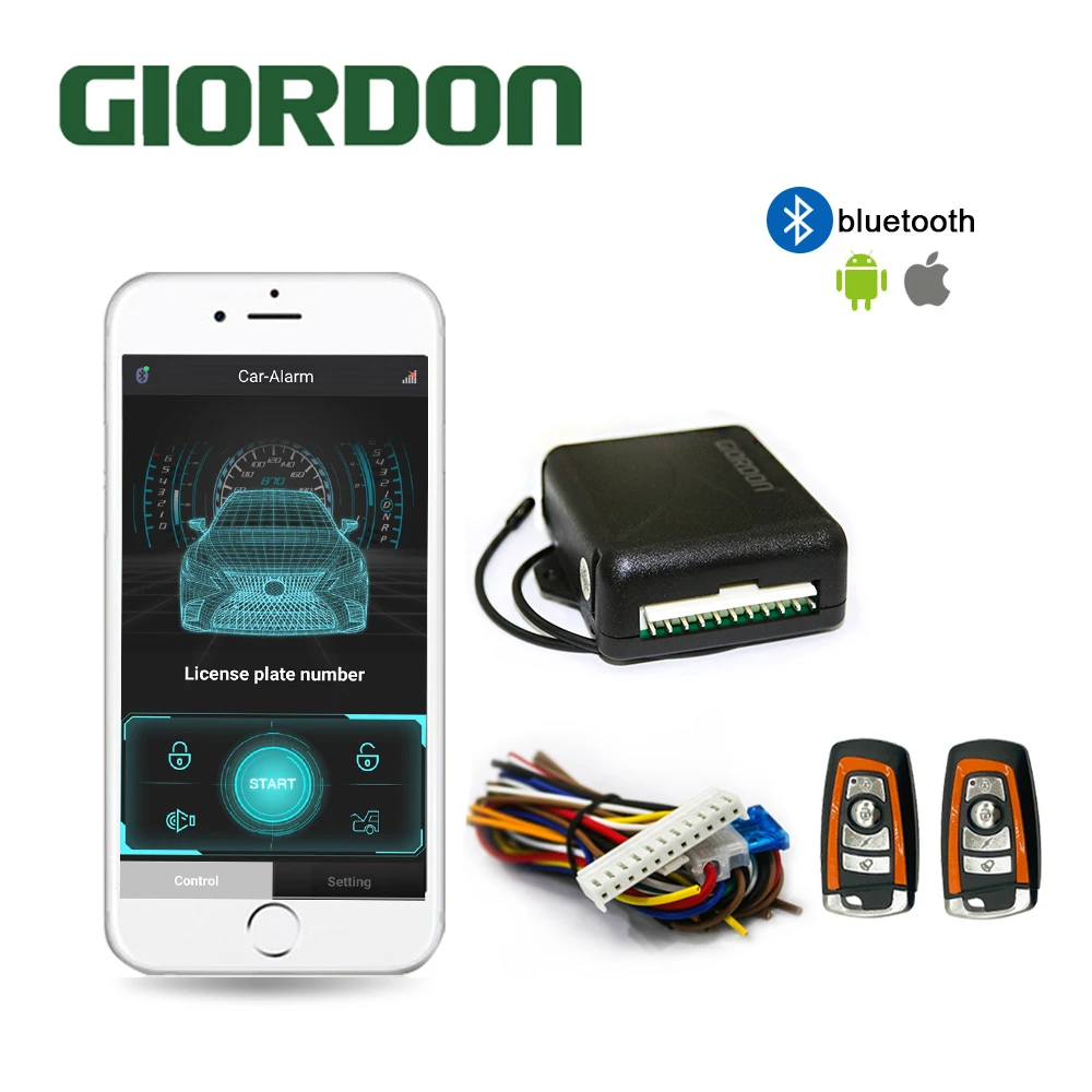 

GIORDON With battery Central Locking with Remote Control Car ，APP Keyless Entry System Car Remote control