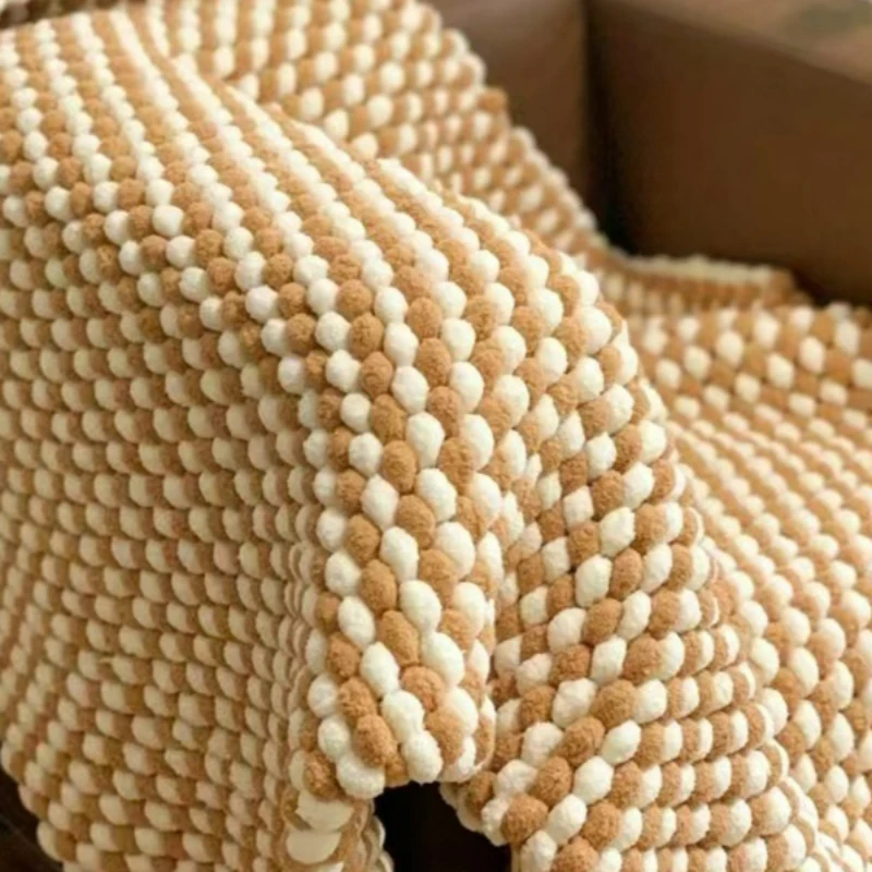 Benang Pompom 130G/Roll Warna - Woven Scarf Blanket ulasan dan harga
